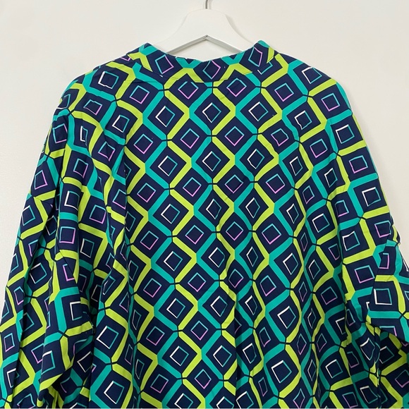 Natori Geometric open front kimono style cape shrug poncho cardigan sweater 3X - Picture 5 of 8